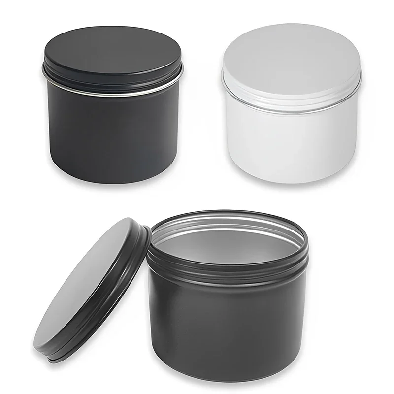 Black Tin Candle - 10/20/30Pcs 100/120ml okrągły puszki cynowane aluminiowy