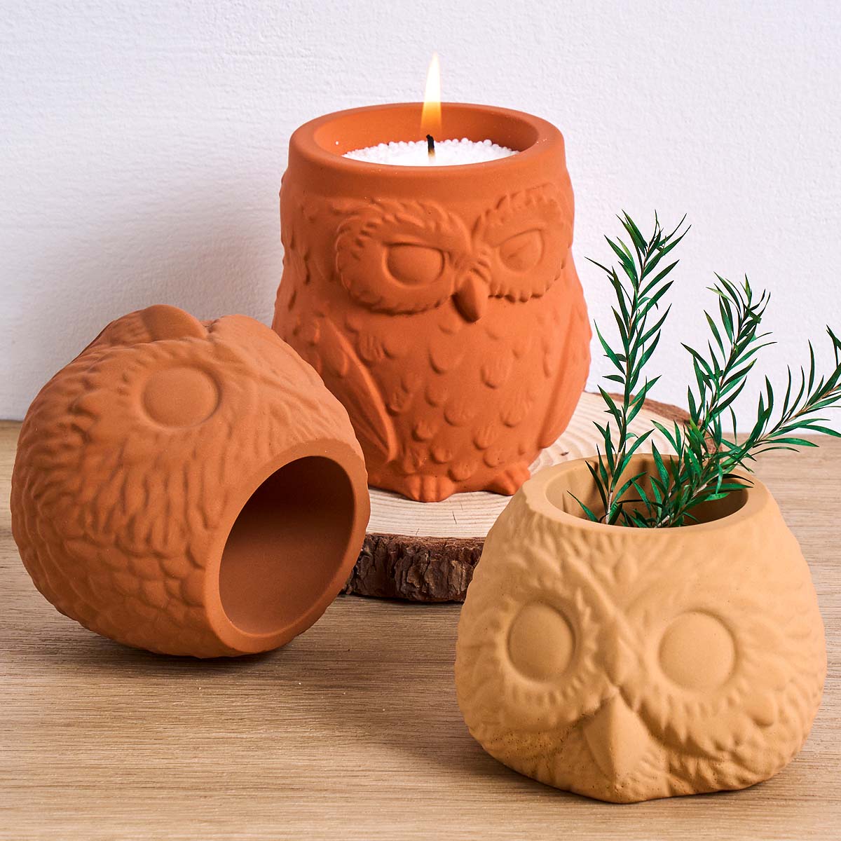 Candle Supplies Jars - Forma silikonowa 3D w kształcie sowy