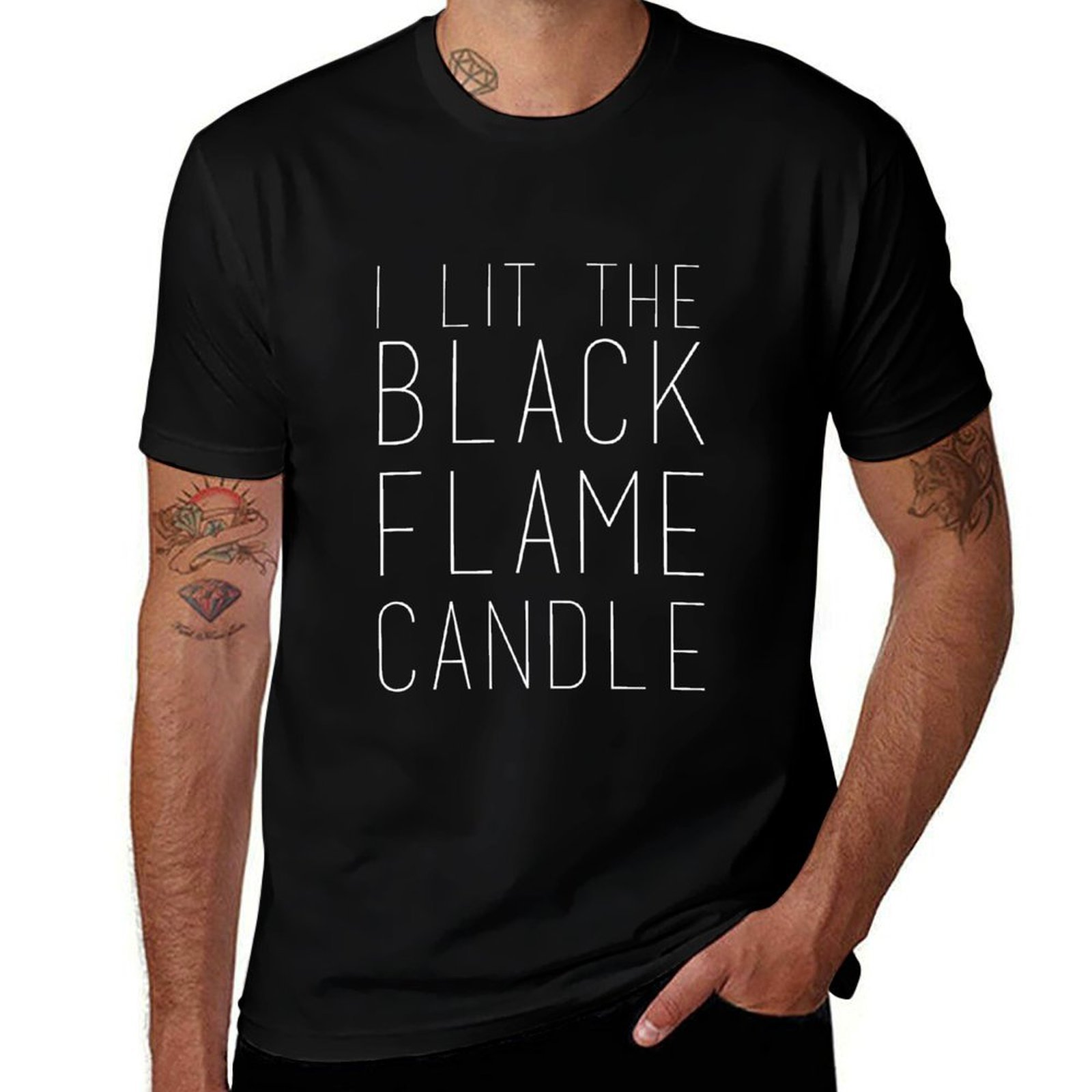 Black Tin Candle - Koszulka Black Flame Candle (biała) Koszulka