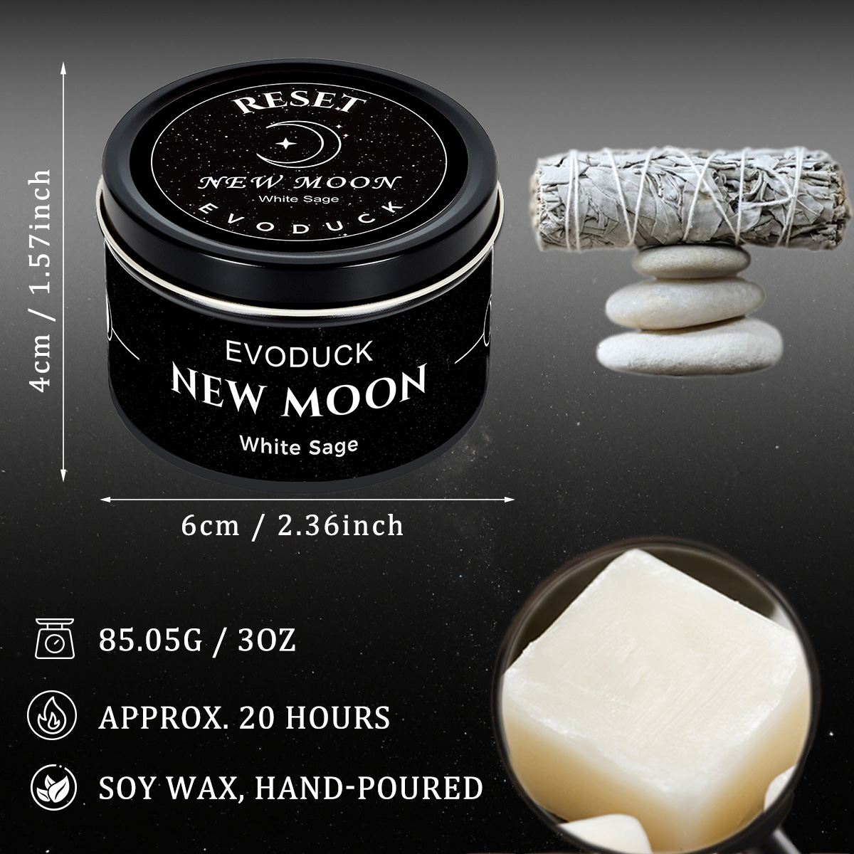 1 szt. Świeca zapachowa Nowy K – Black Tin Candle recenzja i cena