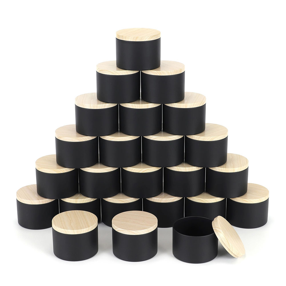 24 szt. czarnych słoików na św – Black Tin Candle recenzja i cena