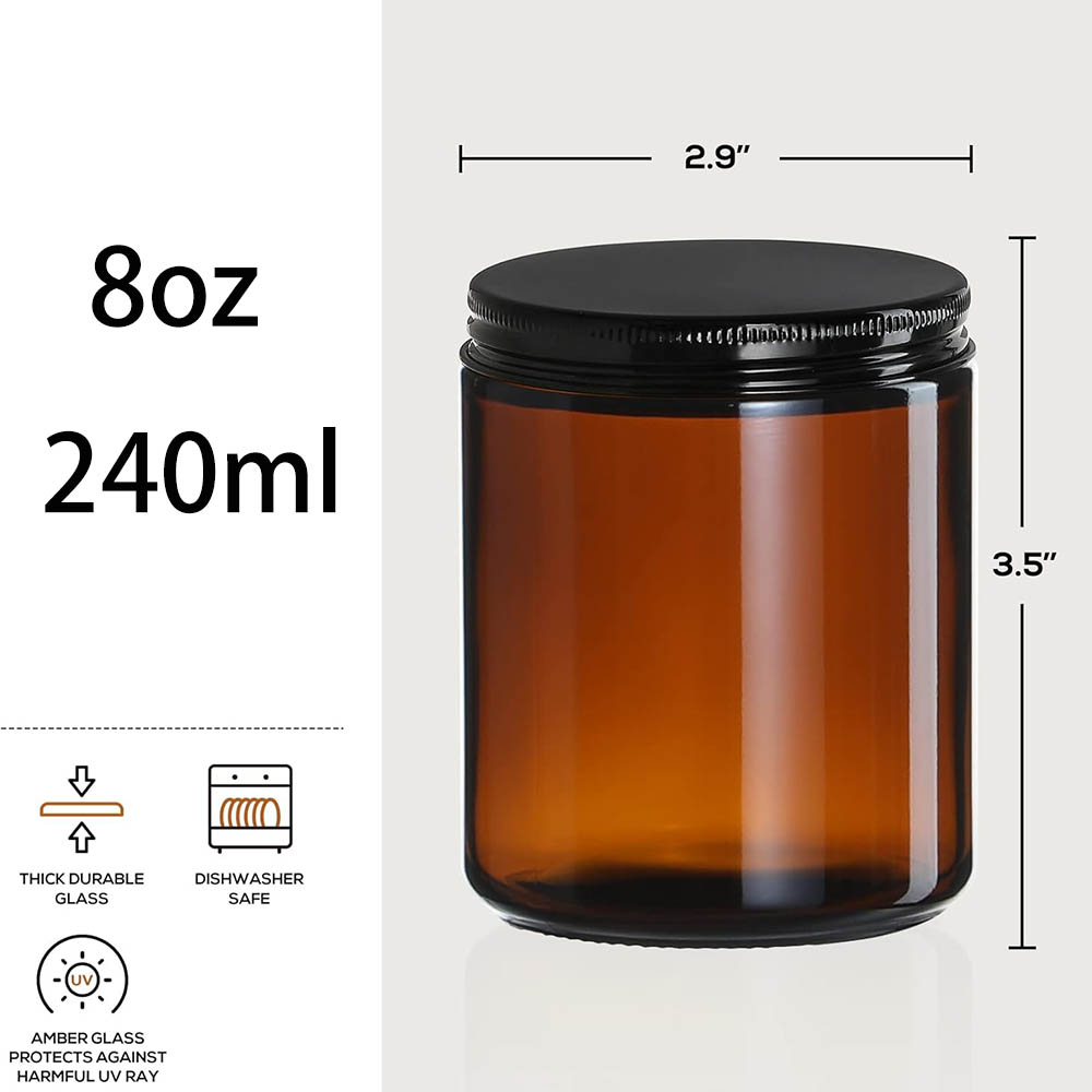 Słoiki z brązowego szkła o poj – Black Tin Candle recenzja i cena