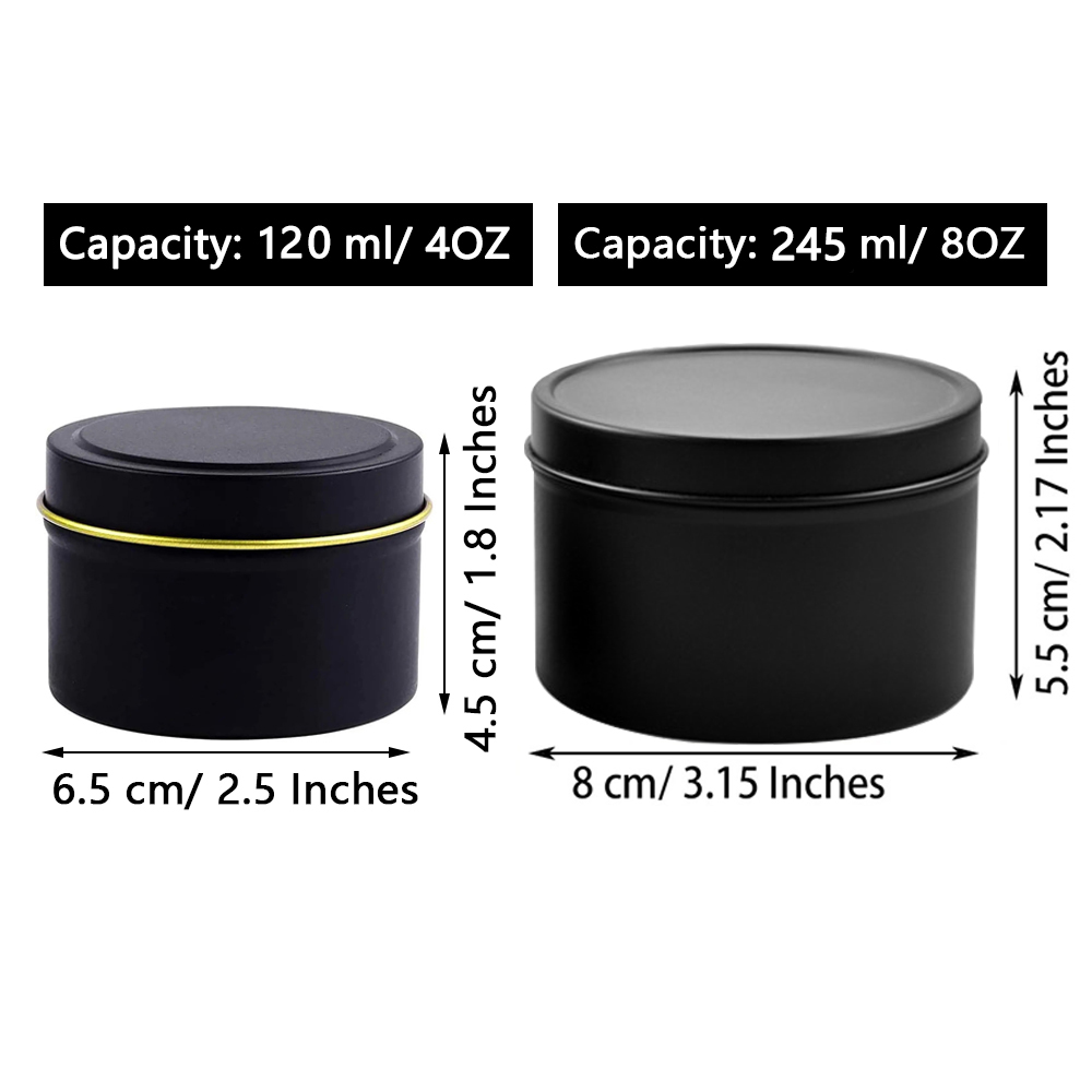 Puszki na świece 4oz/8oz z pok – Black Tin Candle recenzja i cena