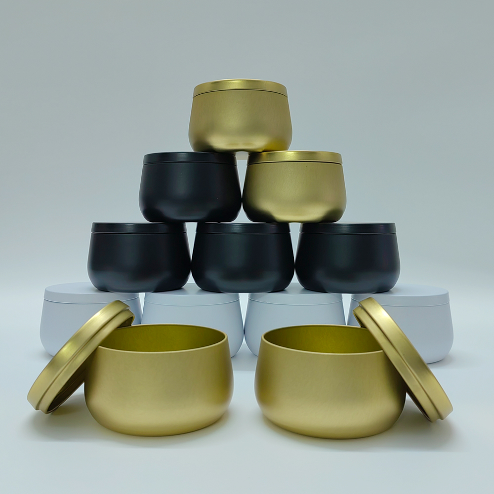 12 szt. metalowych pojemników  – Black Tin Candle recenzja i cena