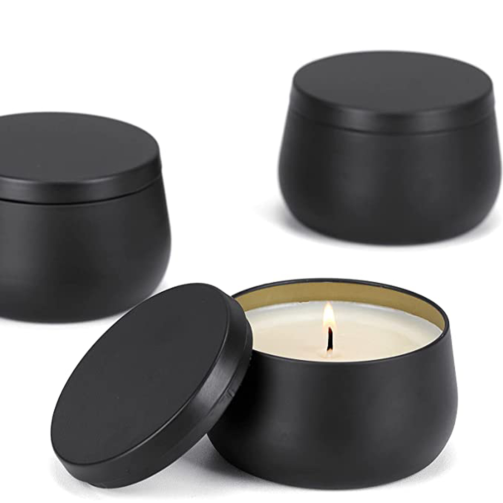 12 szt. metalowych pojemników  – Black Tin Candle recenzja i cena