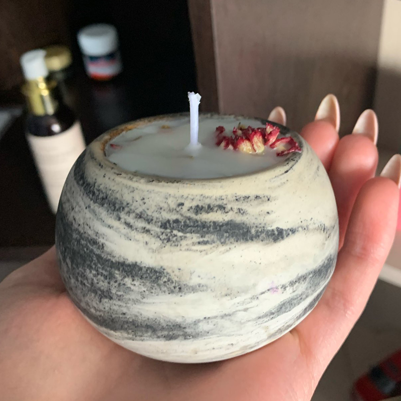 Okrągły beton świeca słoik sil – Candle Supplies Jars recenzja i cena
